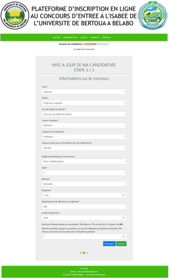 Mise à jour